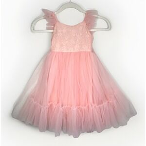 Child's Lace Tulle Tutu Dress 2T 3T Flower Girl Pageant Dress Ball Formal Gown